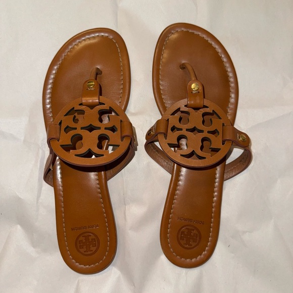 Tory Burch Shoes - Brown Tory Burch Miller Sandals, Size 9